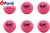 Rubber Pink Bouncing Ball by JA-RU | Pack of 6 | Item #976