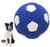 EETOYS Squeaky Latex Rubber Dog Toy Balls for Small Medium Large Dogs Interactive Floating Bouncing Ball for Soft Chewer Water Sports Fetch and Play Large Blue Soccer