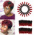 MIMAN 5 Packs 10 Inch Short Crochet Braiding Carrie Bounce Curl Crochet hair for Women Synthetic Braiding Hair Black to Red #1BBUG