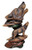 SLIFKA Wolf Decor Carved Wood Look Figurine Bust 9inches