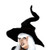 Dupung Wicked Witch Hat for Women Black Halloween Party Masquerade Cosplay Costume Accessory Adult