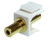 NTW 35mm Silver FF feedthrough Snapin keystone Jack InsertWhite NKYFF35