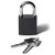 Padlock Aluminum Safety Padlock Keyed Different Engravable Love Lock Black