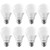 Luxrite A19 LED Light Bulb 60W Equivalent 3000K Warm White Dimmable 800 Lumens Standard LED Bulb 9W E26 Base Energy Star Enclosed Fixture Rated Perfect for Lamps and Home Lighting 8 Pack