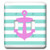 3dRose LSP_57475_2 Retro Nautical Pink Anchor with Teal Turquoise Blue Sailor Pattern-French Breton Stripe Double Toggle Switch