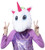 Unicorn Mascot Head Plush Costume Halloween White