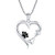 MEDWISE 925 Sterling Silver Dog Paw Print Necklace Pendant Heart Necklace Jewelry Dog Gifts for Women Men Girls