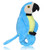 Talking Parrot Plush Toy Repeats What You Say Slap Bracelet Stuffed Animals for Kids Interactive Mimicry Electronic Pet Blue