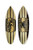 Chesapeake Bay Ltd Set of 2 Hand Carved Wood Surfboards Tiki Decor Lizard Turtle Wall Hanging Art