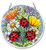 Amia 5262 Beveled Glass Circle Suncatcher Ladybug Design 612Inch Large