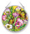 Amia Suncatcher Featuring a Butterfly Design Hand Painted Glass 412Inch Circle