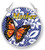 Amia Suncatcher Featuring a Butterfly Mother Design Hand Painted Glass 312Inch Circle