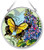 Amia 5682 Medium Circle Suncatcher with Butterfly Design