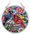 Amia 41757 HandPainted Glass 412Inch Circle Suncatcher Medium Songbird Design