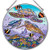 Amia 612Inch Circle HandPainted Glass Suncatcher Sea Turtle Large