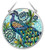 Amia 412Inch Circle HandPainted Glass Suncatcher Decorative Peacock Medium