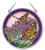 Amia 412Inch Circle HandPainted Glass Suncatcher Variegated Fritillary Butterfly Medium