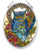 Amia 42452 HandPainted MO Hoot Glass Circle Suncatcher
