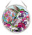 Amia Hummingbird Small Circle Glass Suncatcher