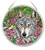 Amia Summer Wolf Glass Circle Suncatcher