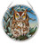 Amia Owl Glass Circle Suncatcher