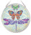 Amia Enchanting Wing Butterfly Glass Circle Suncatcher