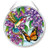 Amia Wisteria Glass Circle Suncatcher Multicolor