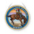 Amia First Rodeo Horse Medium Circle Glass Suncatcher Multicolored