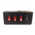 Abrams Taurus Premium 12V Switch Box Panel - (3) ON/OFF Rocker Switch with LED Light & (1) Momentary Switch Plate - 2 x 15 Amp Inline Fuse - Dimensions: 4.82"L x 2.2"H x 1.57"D