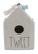 Rae Dunn by Magenta Ceramic Birdhouse with Blue Ribbon  Tweet