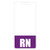 RN Badge Buddy Purple  Vertical Heavy Duty Badge Tags for Resident Nurses  Double Sided Badge Identification Card