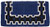 Tough 1 4 lb Wool Saddle Blanket Crosses Design RoyalBlackWhite