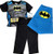 DC Comics Batman 2 Piece Boys Pajama Set with Cape BlueBlack