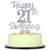 LVEUD 21th Birthday Cake Topper for Happy Birthday 21 Silver Flash 21th Cake Topper?Happy Birthday Cake Topper Cake Ornament 21th
