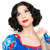 Women Short Curly Black Wigs Fluffy Princess Synthetic Cosplay Costume Halloween Wig with Wig Cap