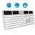 Macally Bluetooth Wireless Solar Keyboard for Mac  Rechargeable via Any Light Source 150 hr Battery Life  Mac Wireless Keyboard with Numeric Keypad  21 Apple Shortcuts  Aluminium