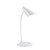 LED Desk Lamp, Flexible Gooseneck Table Lamp, Dimmable Office Reading Lamp with USB Charging Port, Rechargeable, 3 Brightness Levels, White