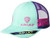 ARIAT Womens Offset Logo Stripe Mesh Snap Cap Turquoise One Size