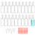 20 pcs Spray Bottles 2oz50ml Clear Empty Fine Mist Plastic Mini Travel Bottle Set Small Refillable Liquid Containers with 2pcs Funnels and 24pcs Labels and pen