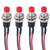 Twidec4Pcs Latching Push Button Switch 3A 250V AC 2 Pins SelfLocking SPST ONOff Red Mini Switch Presoldered Wires LPBS110XR