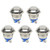 WMYCONGCONG 5 Pcs 16mm Waterproof Momentary Push Button Switch 1NO SPST DCAC 36V 2A