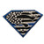 PakedDeals Superman Thin Blue Line Morale Patch Police Law Enforcement Blue Border