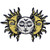 Sun and Moon Patch Embroidered Biker Applique Iron On Sew On Emblem