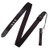 3 Pick Bag Guitar Strap ?Classical Vintage Adjustable Soft Guitar Strap ?Adjustable Polyester Guitar Strap with Pu Leather End for Bass Electric and Acoustic Guitars balck