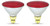 Pack of 2 70Par38/FL/R Halogen 70-Watt, Red Floodlight, Medium Based (E26), PAR38 Reflector Colored Bulb, Red