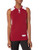 Intensity Womens Mock Mesh Two Button Racerback Jersey CardinalWhite XXLarge