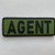 uuKen PVC Agent Patch 4x14 Enforcement Federal Special Agent Vest Hook Fastener Patch Black and Green 4x14
