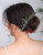 Denifery 1 Pcs Bridal Hair Pin Emerald Gold Hair Piece Emerald Hair Clip Gold Green Hairpin Emerald Headpiece Gold Wedding Hair Accessories