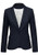 ACKKIA Womens Navy Blue Business Casual Notched Lapel Pocket Button Work Office Blazer Jacket Suit Size XL