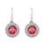 FTH Ohio State Buckeyes Circle Logo Earrings with Crystals